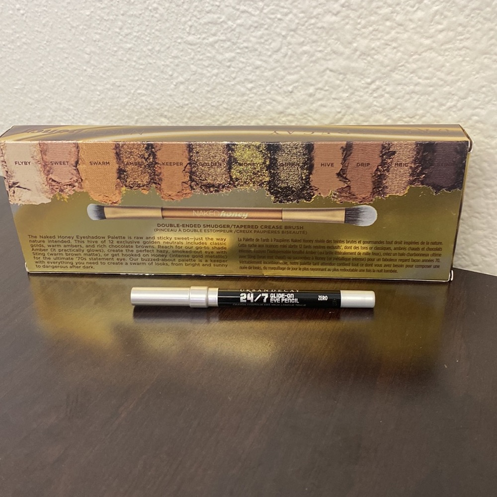Urban Decay Honey Palette and Zero Black Pencil Eyeliner - Picture 2 of 8